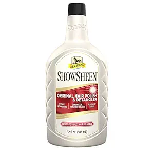 Absorbine ShowSheen Hair Polish & Detangler for Mane, Tail and Coat, Healthy Radiant Shine, Conditions and Promotes Healthy Hair Growth, Professional Level Horse Grooming