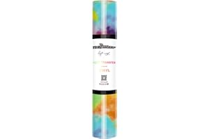 TECKWRAP Kolorowa rolka folii winylowej do transferu ciepła – akwarela HTV żelazo na pastelowej folii Flex 152 cm x 25 cm (jagodowa)