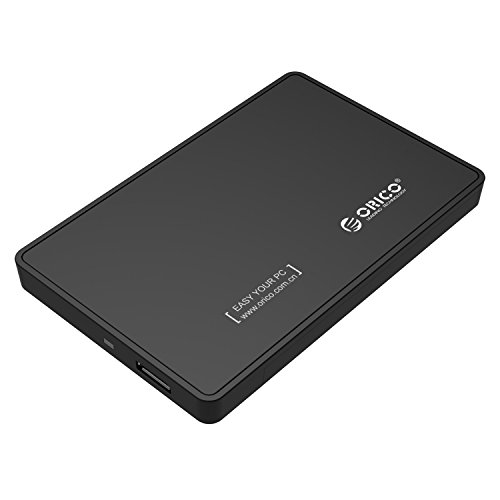 ORICO 6,3 cm USB 3.0 Hard Drive Disk HDD Externes Gehäuse/Case für 9,5 mm 7 mm 6,3 cm SATA HDD und SSD, Werkzeuglose HDD Installation kompatibel mit Windows 2000/Windows ME/Windows 98/XP/Vista/7/8, Mac OS 9.1/10.8.4 höher - 9