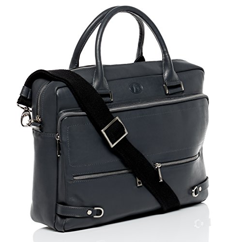 FEYNSINN Laptoptasche BETH – Umhängetasche groß fit für 15″ laptop, iPad – Schultertasche echt Leder - 2