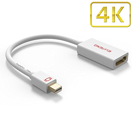 ELUTENG Mini DisplayPort auf HDMI Adapter 4K Mini DP to HDMI Kabel Thunderbolt Kompatibel UHD Mini DisplayPort HDTV Cable für Apple MacBook Pro Air Mac Mini Pro iMac
