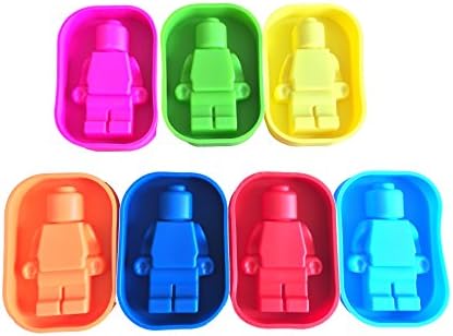 Medium-sized Figure Lego Ice Tray Silicone Cake Jelly Mold Candy Mold 7 Pack