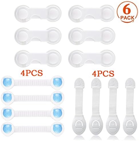 Child Safety Locks, Cupboard Child Locks | Baby Safety Cabinet Locks Strong Adhesive Baby Proof Latches fit Drawer Oven Refrigerator Cabinet Wardrobe Cupboard Child Strap Locks