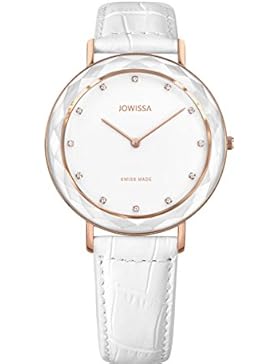 JOWISSA AURA DAMEN-ARMBANDUHR 39MM ARMBAND LEDER WEIß BATTERIE ANALOG J5.562.L