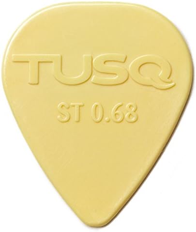 TUSQGraph Tech PQP-0068-V6 Guitar Pick, 6 Pack, 0.68mm, Warm Tone, Cream, TUSQ Material