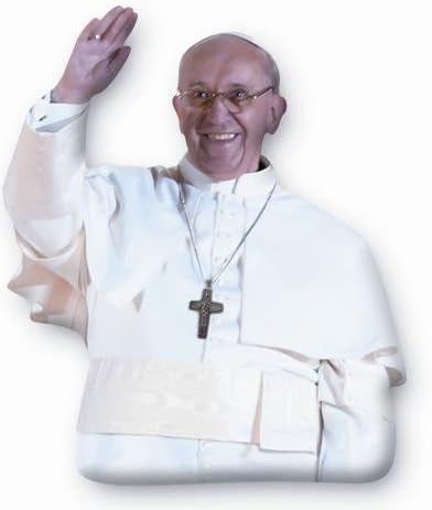 Plaque Pope Francis 6cms x 6cms. Pope Francis Picture. Pope Francis Medal. Magnetic Pope Francis Picture.