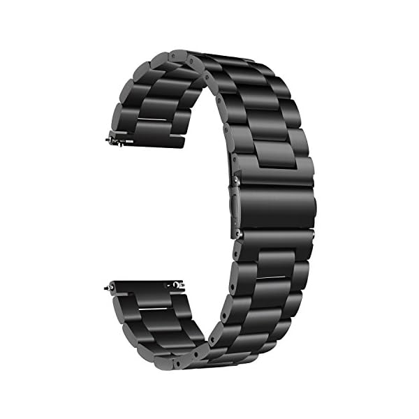 TRUMiRR para Samsung Galaxy Watch 42mm Band, 20mm Correa de Reloj de Pulsera de Metal con Correa de Acero Inoxidable sólido para Galaxy Watch 42mm R810 R815 / Gear Sport/Gear S2 Classic R732 R735