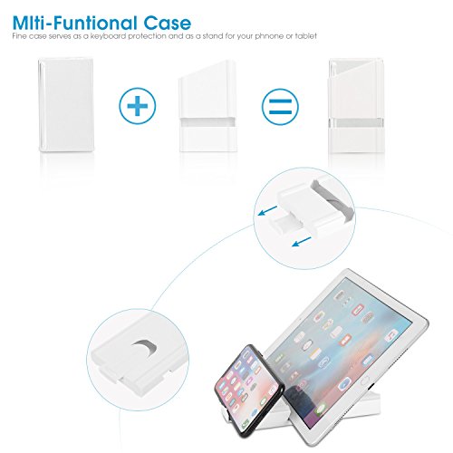 IKOS Tastiera Bluetooth Mini Portatile Pieghevole Tastiera Senza Fili Piccola Ultra Sottile Universale Ripiegabile Tastiera QWERTY Layout per iPhone iPad Air Pro iOS, Android, Windows Smartphone Tablet PC Microsoft