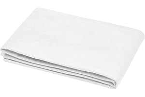 STOF Lovely Casa - Flat Sheet - Size 180 x 290 cm - 100% Cotton Oeko-Tex Certified - Colour White - Model Eden - Bed Linen for Home - Soft and Comfortable for Cuddly Cot Bumpers