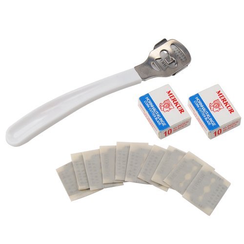 Foot Callus Cuticle / Hard Skin Remover Rasp Cutter + 20 Blades