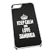 Produktbild Weiß Schutzhülle für iPhone 5/5S 1491 schwarz Keep Calm und Love Sambuca