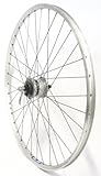 Speichen I Niro 2.0 silber 28 Zoll Fahrrad Laufrad Vorderrad Hohlkammerfelge CUT 19 Shimano Nabendynamo DHC30003 inkl. Schnellspanner silber für V-Brakes / Felgenbremse