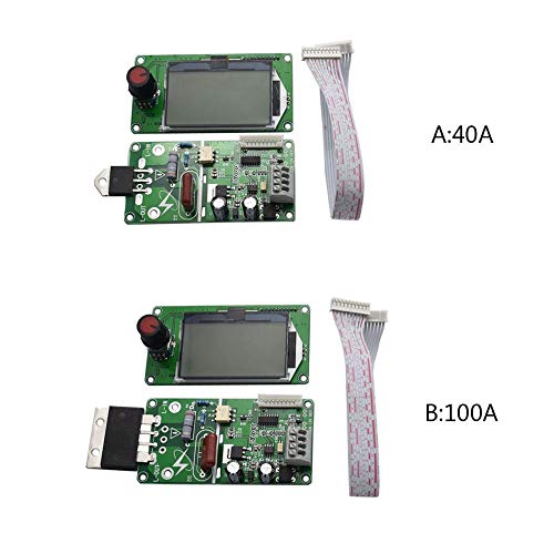 Preisvergleich Produktbild heresell 40A / 100A Leiterplatte Digital LCD Doppelimpulsgeber Punktschweißgerät Steuermodul