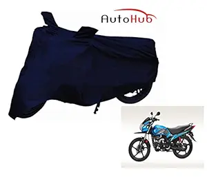 Auto Hub Waterproof Bike Body Cover Compatible with Hero Passion Pro TR -(Color:-Navy-Blue)