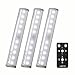 Produktbild led licht batterie fernbedienung 3er, LDOPTO Dimmbare Panel Schrankleuchte mit Fernbedienung, Batteriebetrieben Kabinett Nachtlicht mit Magnetstreifen für Schrank, Treppen, Garage, 3000K Warmweiß