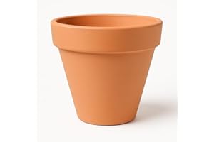 FRANCACOR Maceta Barro Terracota Natural Jardin Interior Exterior Calidad (15 X 13 CMS)