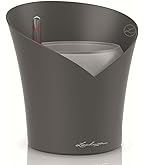 Santino Lot De 6 Pots à Orchidée à Arrosage Automatique - Avec Système De Mèche Et Indicateur De Niveau D'eau Pour L'intérieur - Diamètre :15 Cm - Blanc - 2 L