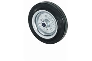 KOPEME A Räder / Rollen 200 mm mit Bereifung und Rollenlager, Schwarz oder Silber, Stahl, 205 kg Tragfähigkeit, für Personenkraftwagen