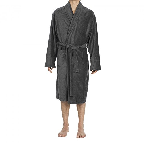 Preisvergleich Produktbild HOM Roy Velours Schwamm Luxe Herren Bademantel, Grau X-large