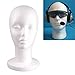 JaneDream Styrofoam Bald Head Stand Model Display Wig Hair Glasses Holder Foam Manikin Woman