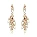 Produktbild Hoverxe Elegante, Elegante, Con Forma de hoja, 18Q, chapado en ORO, pendientes Largos de Cristal para Mujer, Estilo bohemio, Grandes pendientes de gota de Cristal Largos para Mujer