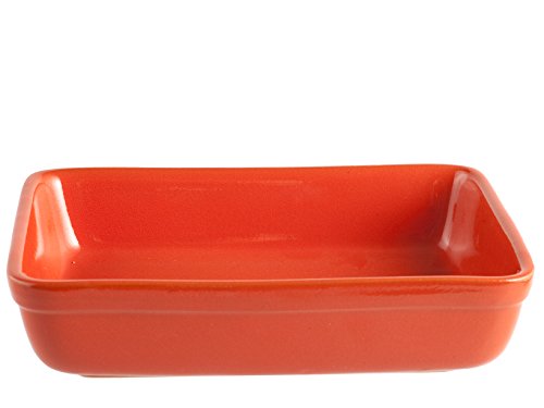 détail Home Plat rectangulaire, 25 x 18 cm, Céramique, Orange