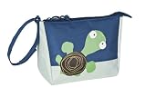 Lassig Cute Hanging Lightweight Kids Bathroom Wash bag Toiletry Travel Bag with multiple compartments, Wildlife Turtle