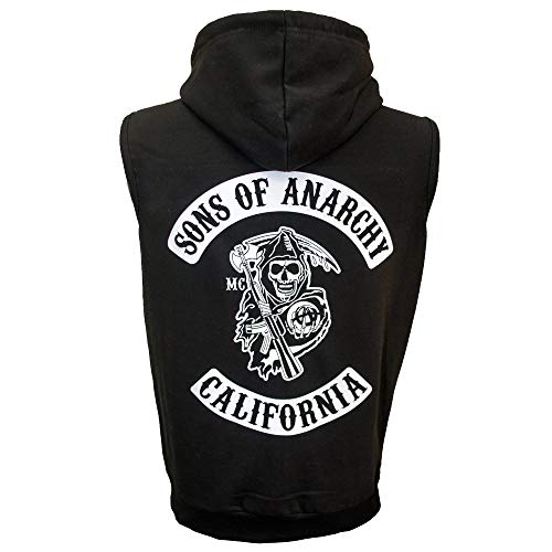 Sons Of Anarchy   Sudadera con capucha sin mangas - Jax Teller Opie Samcro negro Talla única 