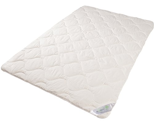 Sense of Nature Bio Baumwolle Mono Decke Einziehdecke Steppbett, creme, 135×200 cm - 2
