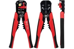 ATEK 3 in 1 Wire Stripper, Automatic Wire Stripper 10-22 AWG Wire with Spring Loaded Comfortable Grip, Self Adjusting Wire Cutters for Wire Stripping, Cutting, Crimping
