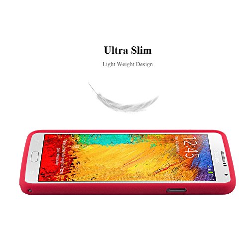 Samsung Galaxy NOTE 3 Funda Super Delgada de Silicona TPU en FROST ROJO de Cadorabo  Dise  o FROST      Cubierta Protectora Ligera Flexible con Antichoque para Tel  fono M  vil     Gel Protecci  n Carcasa Case Cover