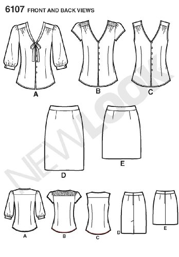 New Look NL6107 Schnittmuster für Bluse und Rock, 22 x 15 cm - 3