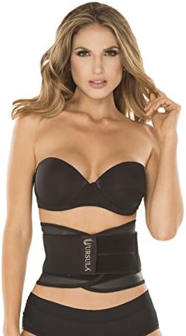 Ursula Women's Waist Trainer Belt Hourglass Shaper, Adjustable Double Strap, Black, Small