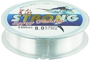 GÉNÉRIQUE 0.5mm/100m Fil de Pêche Monofilament en Nylon Transparent,Fil de Peche Monofil,Ligne de Pêche en Nylon Solide,pour Truite,Carpe,Poisson,Sandre Ou des Décorations Suspendues