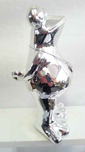 Deko Frosch, Keramik, silber, ca. 21 cm - 2