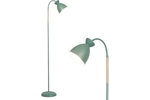 Anten Giraffe | Lampada Da Terra Girevole Verde | Lampadina E27 max 60W non inclusa | Altezza 159 cm | Piantana retrò in metallo | Per salotto, camera da letto e studio