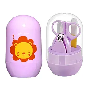 Chinmay Kids Baby, Infant and Toddler Grooming Nail Cutter Kit with Scissors/Baby Nail Clipper Safety Cutter & Manicure Pedicure Care Kit (Light Purple)