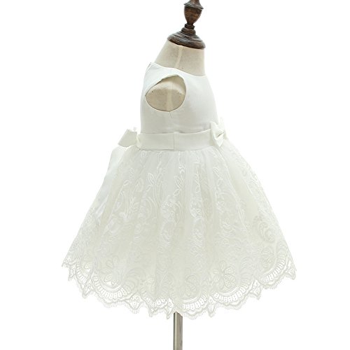 AHAHA Baby Mädchen Prinzessin Kleid Blumenmädchenkleid Taufkleid Festlich Kleid Hochzeit Partykleid Festzug Babybekleidung - 3