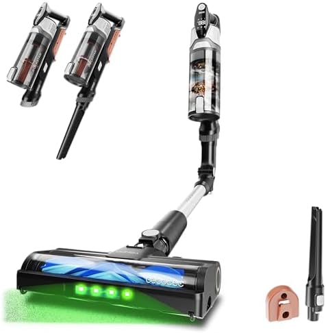 Cecotec Aspirapolvere senza Fili Conga Rockstar S30 Neo. 240W, Aspirazione 80AW e 20kPa, Spazzola Antigroviglio Hairless, Autonomia 45min, Luce LED Verde, Tubo Flessibile, Pulizia Veloce