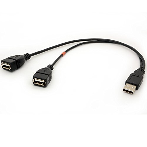 USB-Kabel Y-Verteiler USB 2.0 Energien-Erhöhung Naben-Adapter 1 Frau 2 Mann-Daten-Aufladeeinheit Kabel-Verlängerung Codeart a 30cm (1 Male to 2 Female) - 5