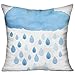 Produktbild HAVER Apartment Decor Illustration of Rain Drops and Cloud In Watercolor Painting Effect Cute Nimbus Fun Art Full Blue White Apartment Decor Throw Pillow Cover 18" X 18"inch Double Side Print