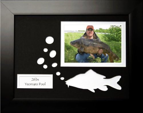 Fishing Black Photo Frame Unique Christmas Birthday Father's Day Gift for the Fisherman