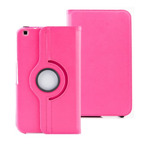 Tab3 360    Schutztasche f  r SAMSUNG GALAXY TAB 3 H  lle Schutz Etui Tasche Cover Case  8 0 Pink 