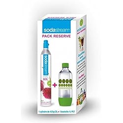 Sodastream 4052003330-12/18 Cylindre C02 SUPPLEMENTAIRE + 1 Bouteille Pet 1L noire