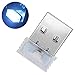 Produktbild Muzhili3 LED Nachtlicht, Mini USB LED Beleuchtung Auto Innenraum Atmosphäre Licht Dekorative Ambiente Lampe - Weiß eisblau