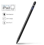 Stylet Tactile pour iPad, Apple Pencil avec Pointes Ultra Fines de 1,2 mm, Stylet Actif pour Apple iPad 2018 et 2019, Compatible avec iPad 6, iPad Mini 5, iPad Air 3, iPad Pro 11', iPad 12.9' (Noir)