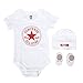 Converse Unisex Baby 3 Piece Gift Set Bodysuit, Converse White, One Size (Manufacturer Size: 0-6 Months)