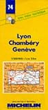 Image de Carte routière : Lyon - Chambéry - Genève, 74, 1/200000