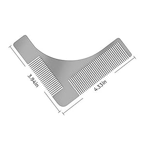 Rancross Stainless Steel Beard Styling and Shaping Template Comb Trim Shaving Tool for Perfect Lines & Symmetry - Image 3