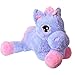 Produktbild TE-Trend Plüschpferd Pferd XXL Einhorn Unicorn liegend 130cm lila mit Glitzerhorn und ausdrucksvollen Augen